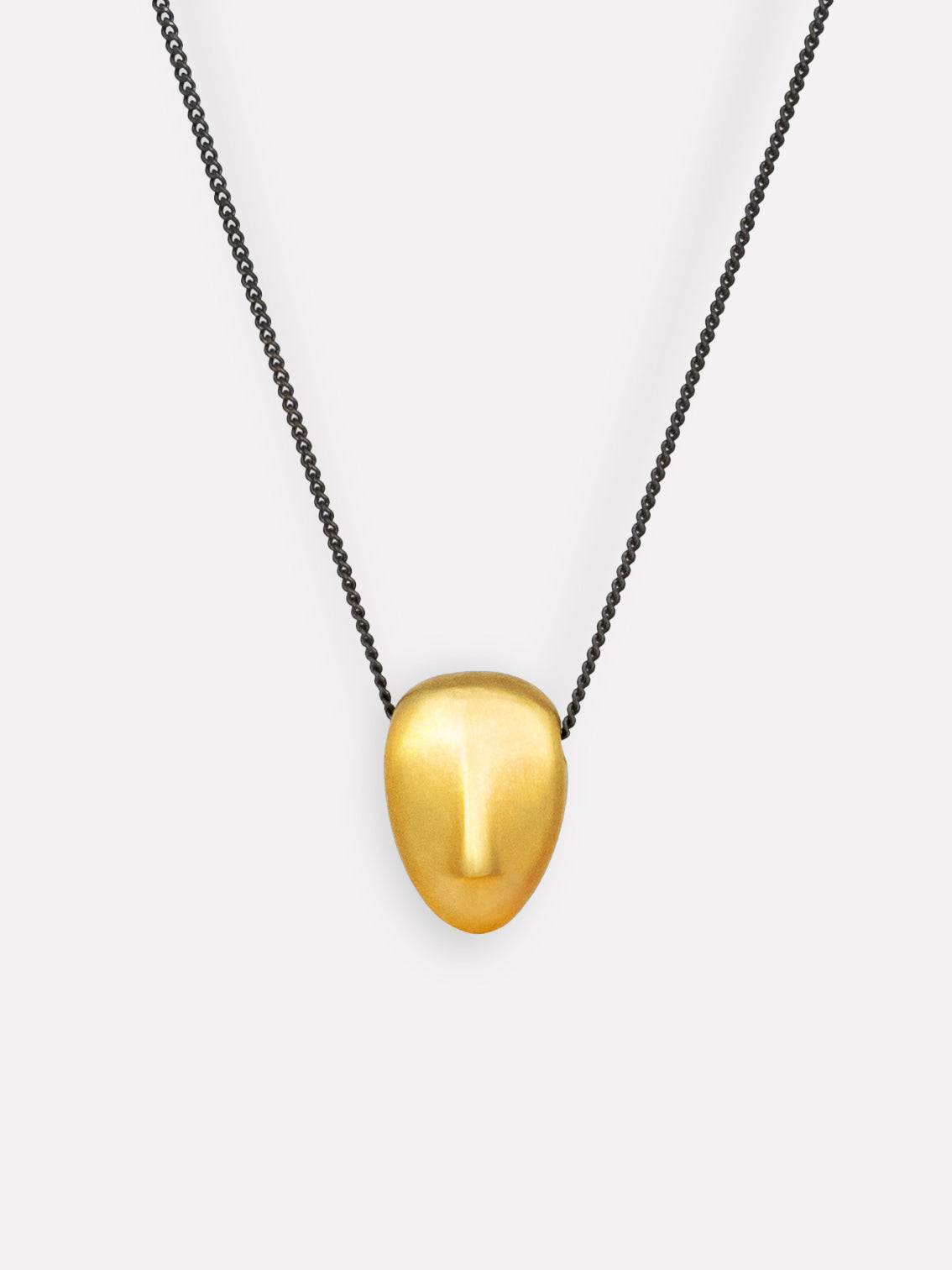 PERSEPHONE - Cycladic idol | Gold Plated Silver & Rhodium plated Necklace