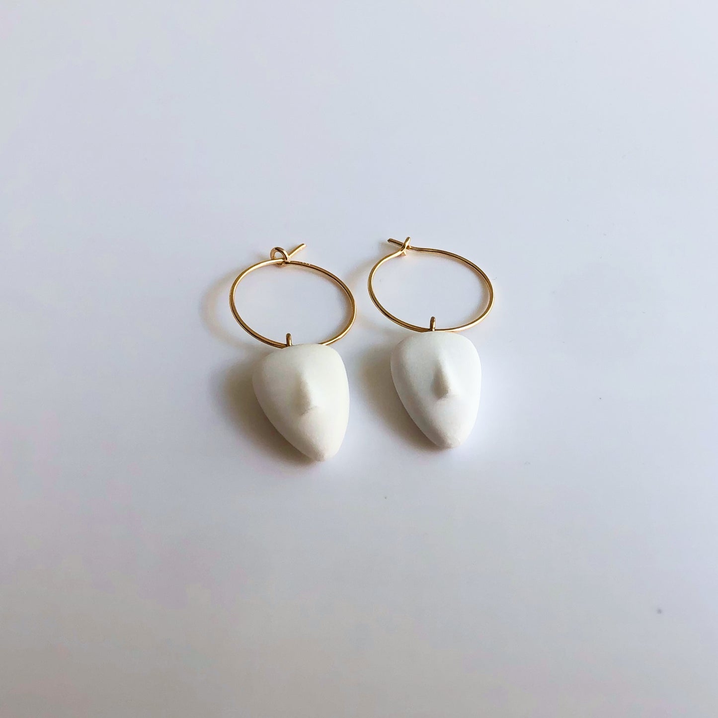 ELECTRA - Cycladic Idol | Marble & Gold Plated Silver Earrings