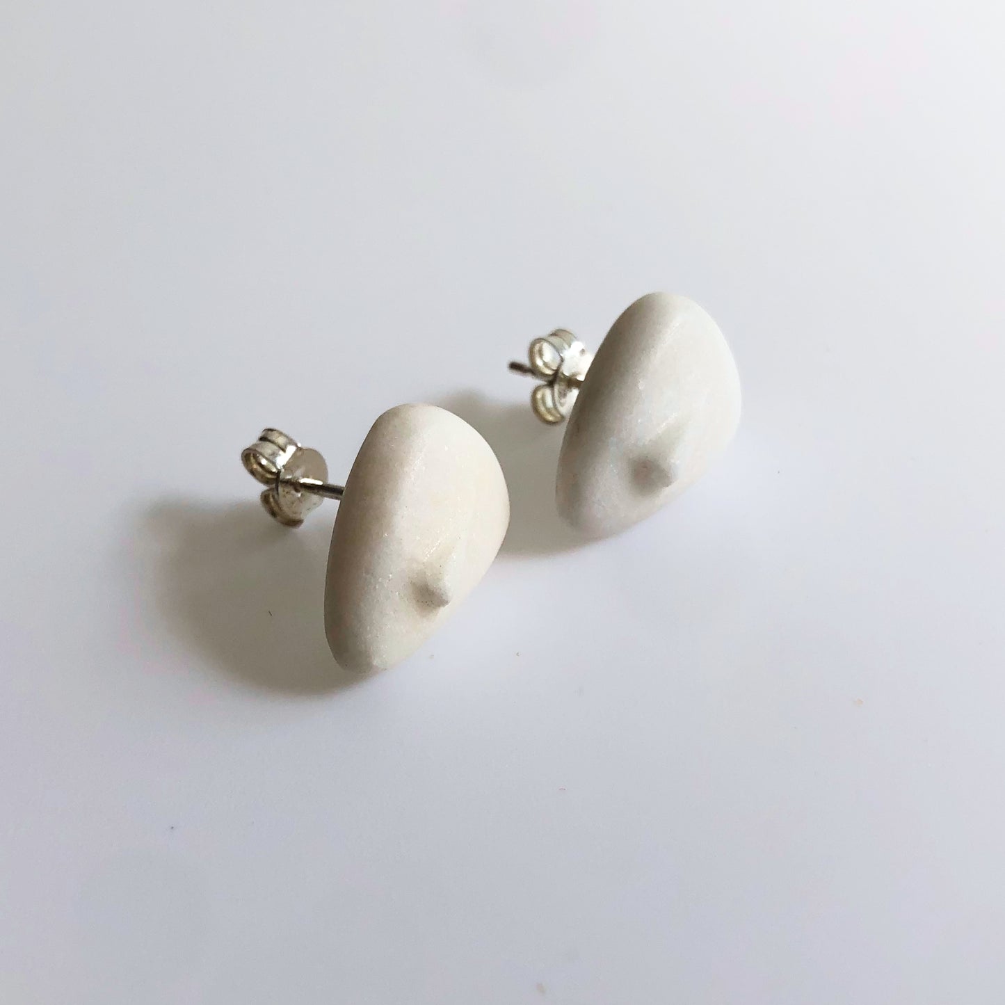 GAIA - Cycladic idol | Marble & Silver Earrings