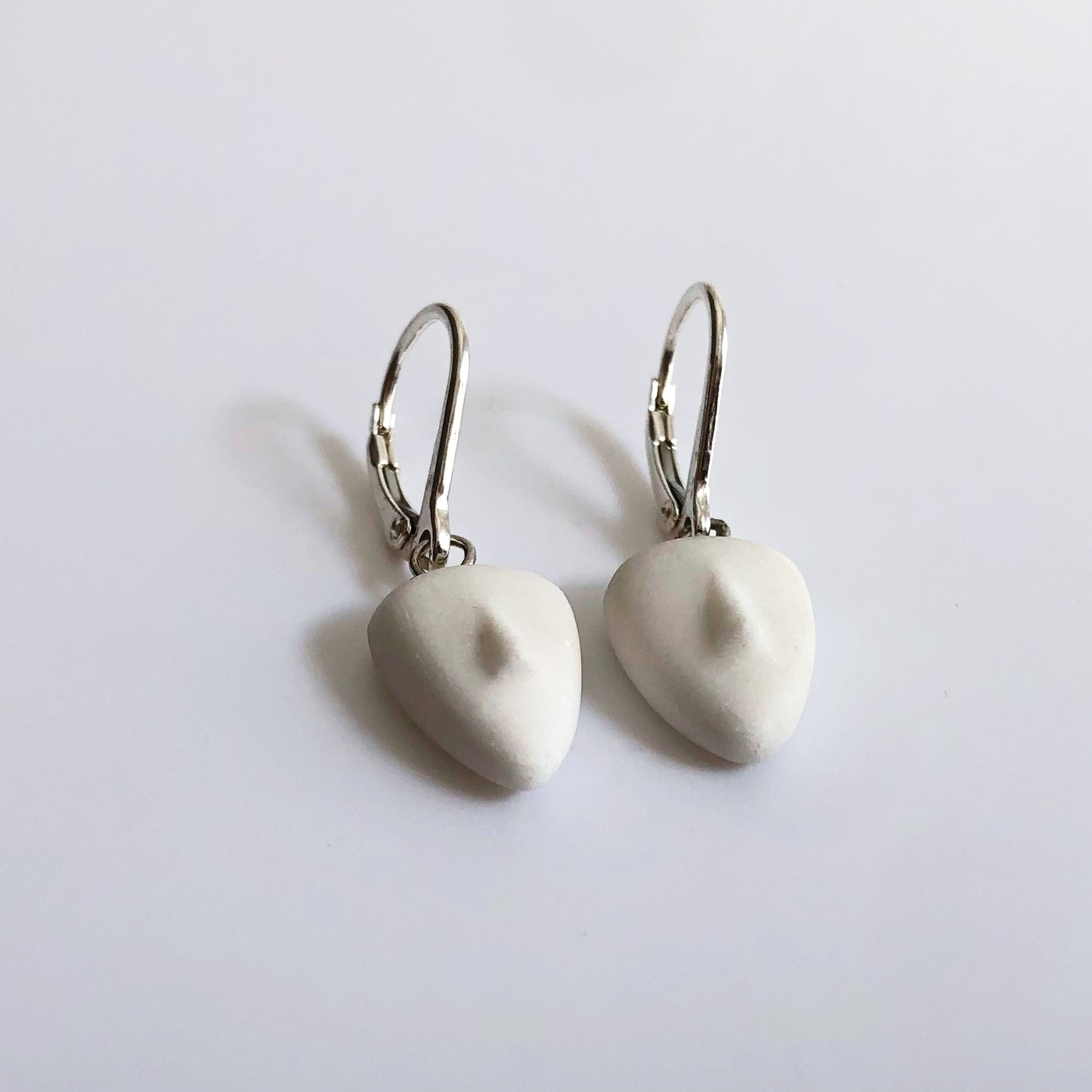 RHEA - Cycladic Idol | Marble & Silver Earrings