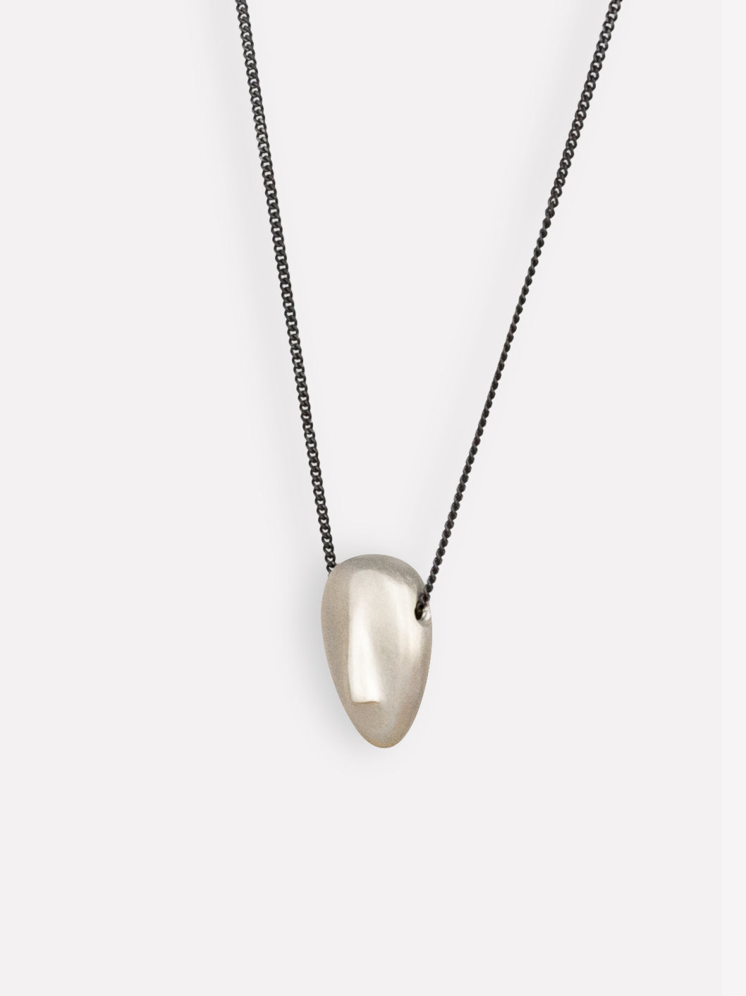 NEMESIS  - Cycladic idol | Silver & Rhodium plated Necklace