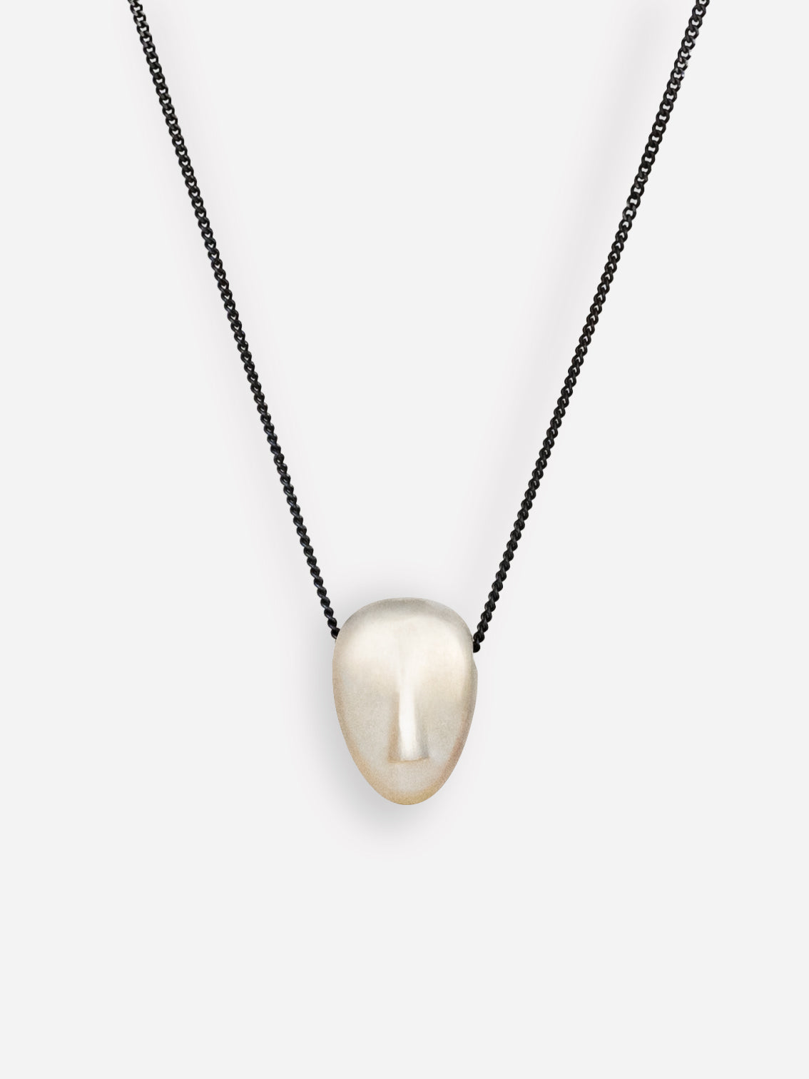 NEMESIS  - Cycladic idol | Silver & Rhodium plated Necklace